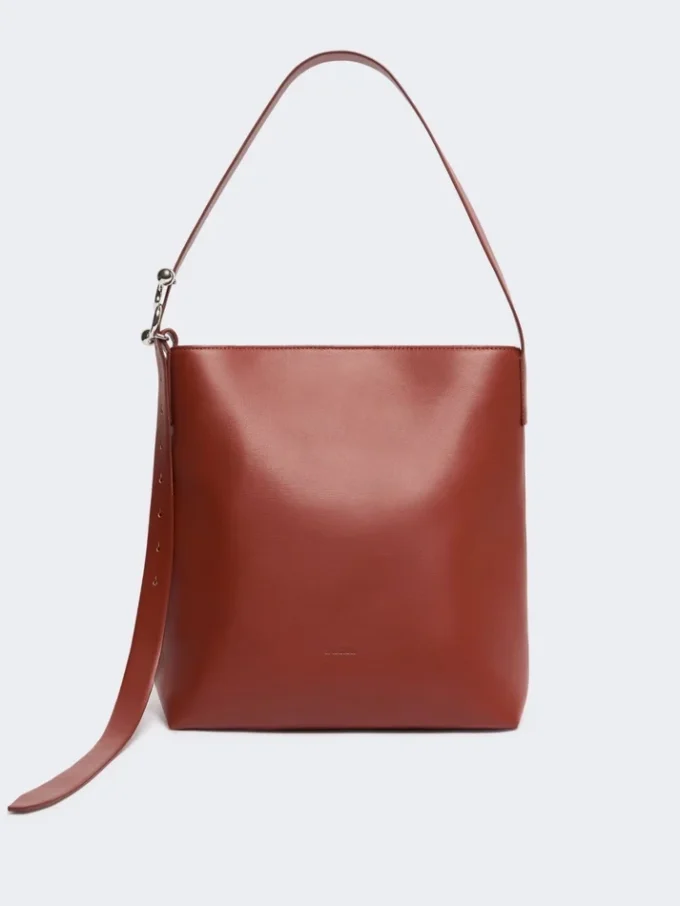 Sac cabas en cuir à boucle en S, couleur rouille Sac cabas en cuir à boucle en S, couleur rouille