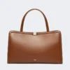 Sac cabas en cuir, couleur tabac