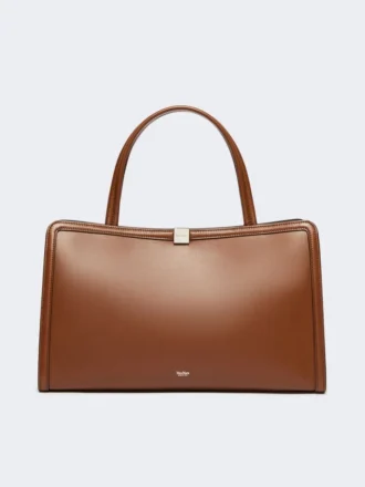 Sac cabas en cuir, couleur tabac