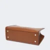 Sac cabas en cuir, couleur tabac