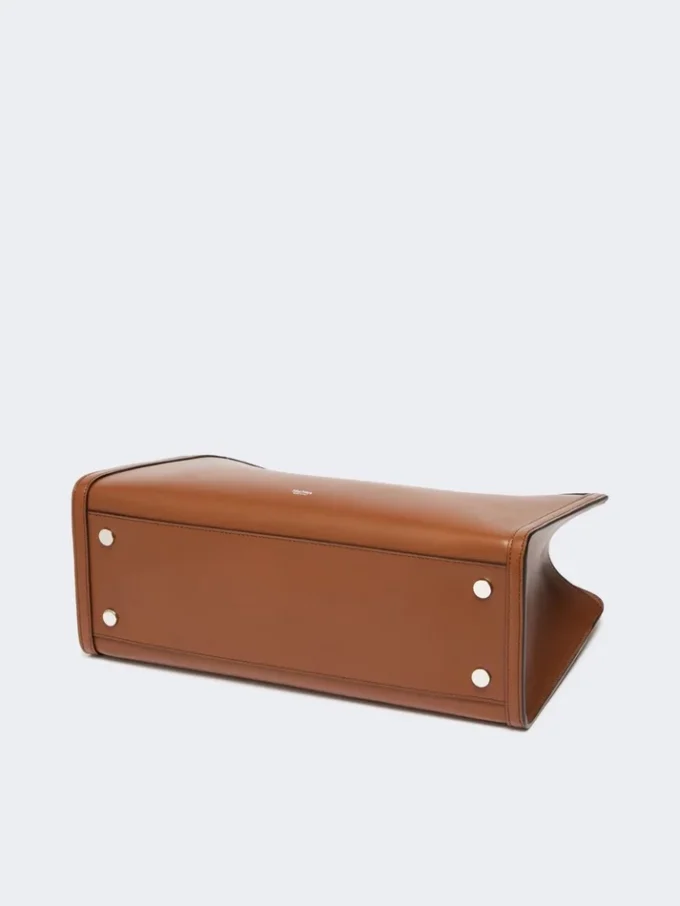Sac cabas en cuir, couleur tabac