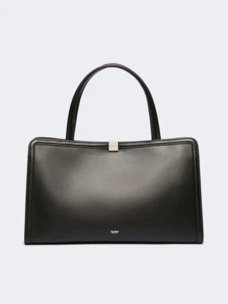 Sac cabas en cuir, noir