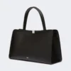 Sac cabas en cuir, noir
