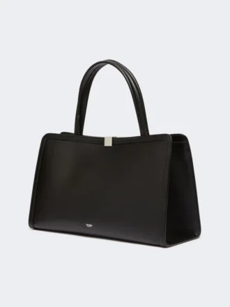 Sac cabas en cuir, noir