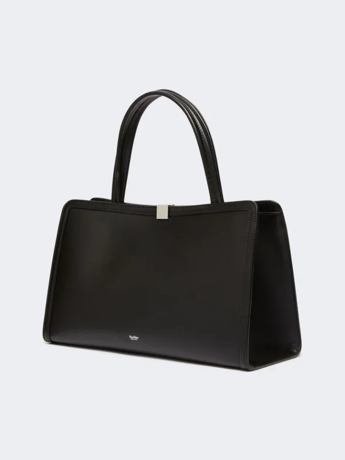 Sac cabas en cuir, noir
