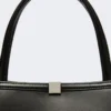 Sac cabas en cuir, noir