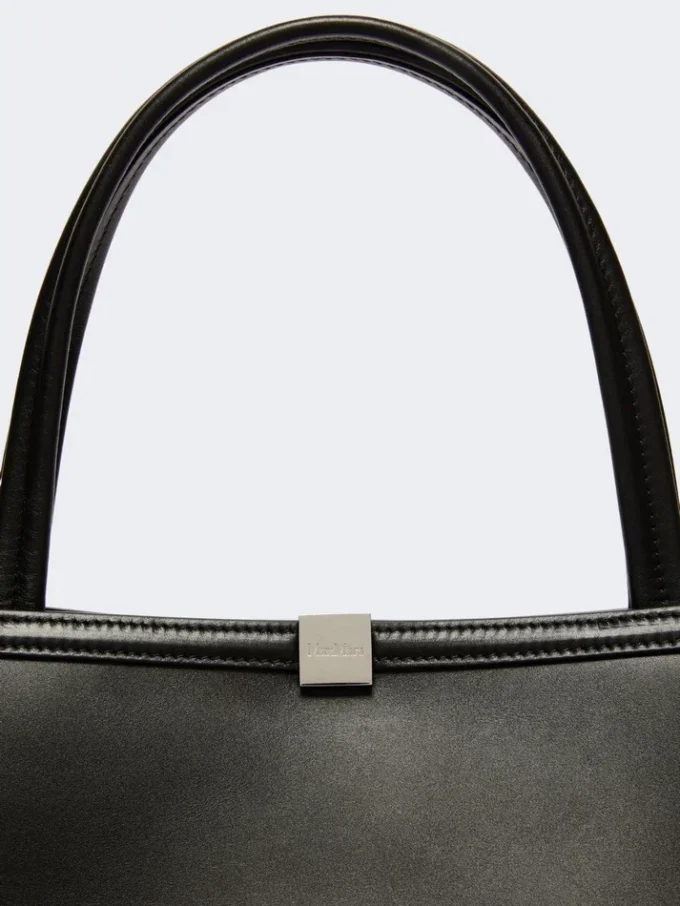 Sac cabas en cuir, noir