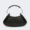 Sac Caju en cuir de taille moyenne, noir