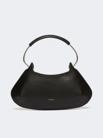 Sac Caju en cuir de taille moyenne, noir