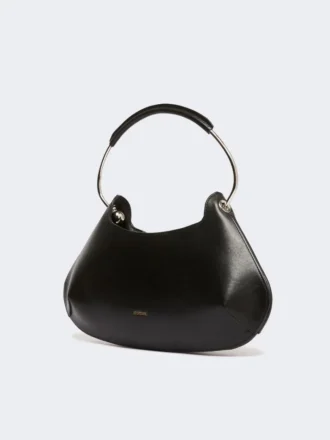 Sac Caju en cuir de taille moyenne, noir