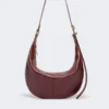 Sac hobo en cuir nappa, bordeaux Sac hobo en cuir nappa, bordeaux