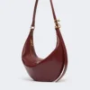 Sac hobo en cuir nappa, bordeaux Sac hobo en cuir nappa, bordeaux