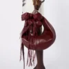Sac hobo en cuir nappa, bordeaux Sac hobo en cuir nappa, bordeaux