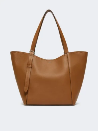 Sac à main Archetipo en cuir, brun ambré