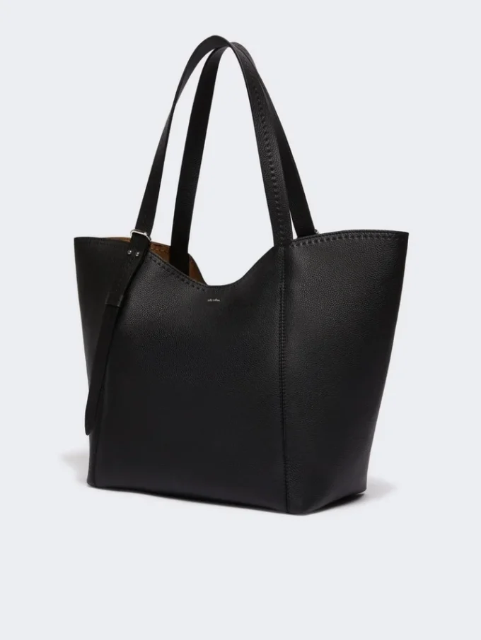 Sac à main Archetipo en cuir, noir