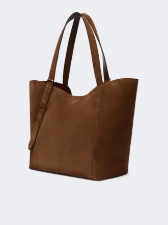 Sac à main Archetipo en cuir refendu, marron foncé