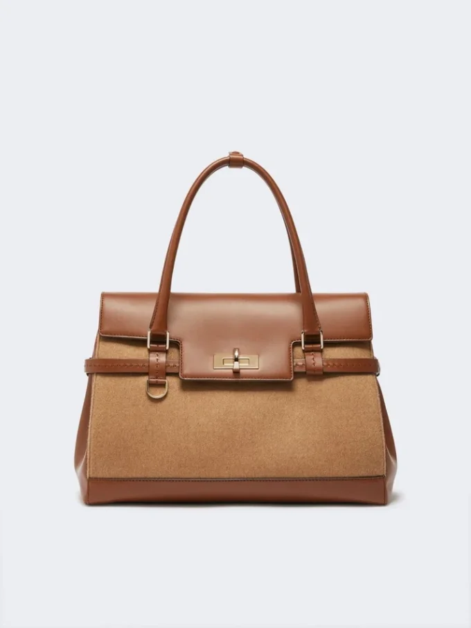 Sac à main en cuir camel Sac à main en cuir camel