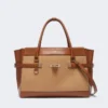 Sac à main en cuir camel Sac à main en cuir camel