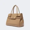 Sac à main en cuir naturel, couleur boue Sac à main en cuir naturel, couleur boue