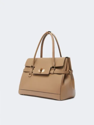 Sac à main en cuir naturel, couleur boue Sac à main en cuir naturel, couleur boue