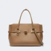 Sac à main en cuir naturel, couleur boue Sac à main en cuir naturel, couleur boue
