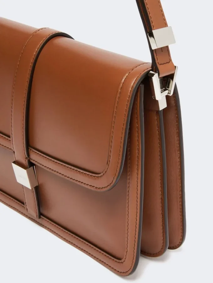 Sac à main en cuir naturel, couleur tabac Sac à main en cuir naturel, couleur tabac