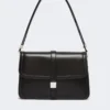 Sac à main en cuir naturel, noir