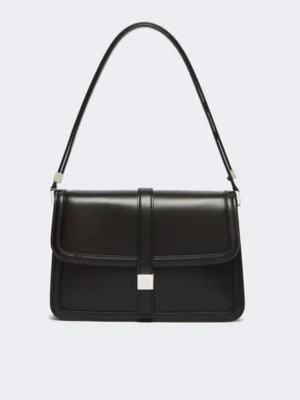 Sac à main en cuir naturel, noir