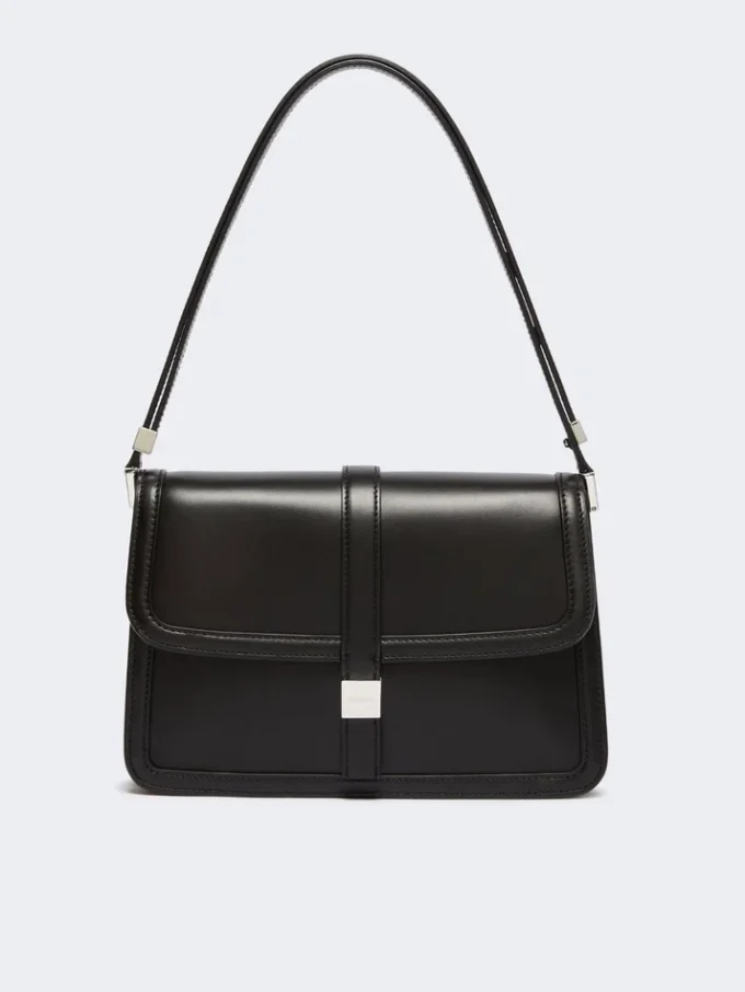 Sac à main en cuir naturel, noir