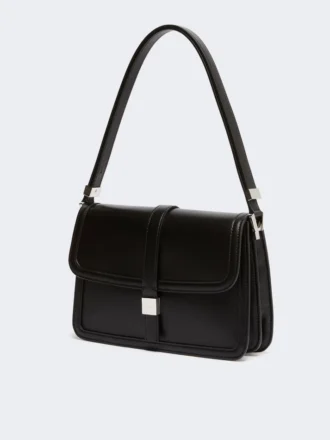Sac à main en cuir naturel, noir