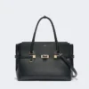 Sac à main en cuir naturel, noir Sac à main en cuir naturel, noir