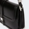 Sac à main en cuir naturel, noir