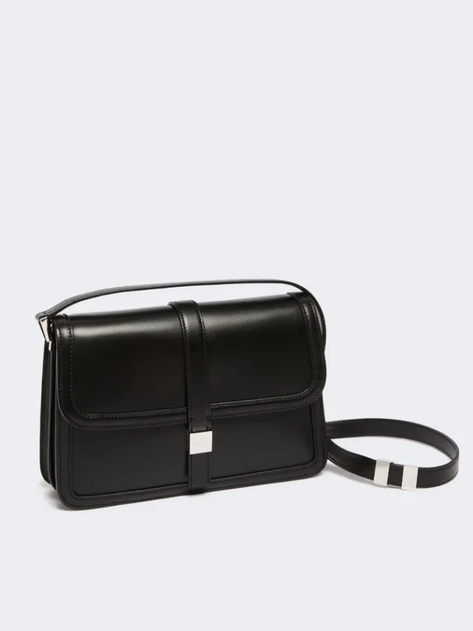 Sac à main en cuir naturel, noir