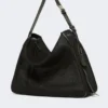 Sac à main extra-large en maille technique, noir Sac à main extra-large en maille technique, noir