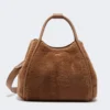 Sac marin moyen en tissu teddy, couleur camel Sac marin moyen en tissu teddy, couleur camel