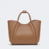 Sac Marine en cuir de taille moyenne, marron bronze