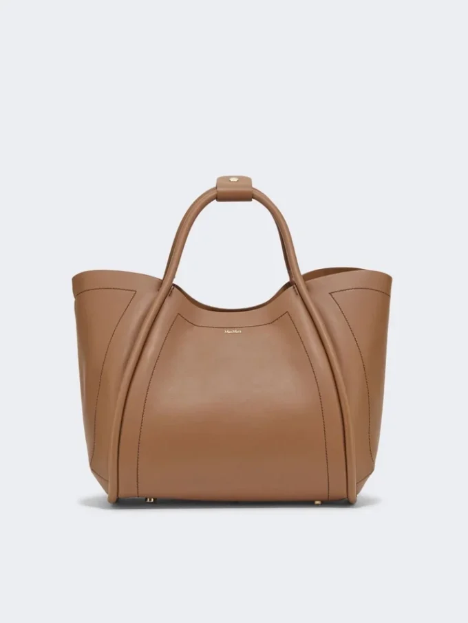 Sac Marine en cuir de taille moyenne, marron bronze