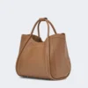 Sac Marine en cuir de taille moyenne, marron bronze
