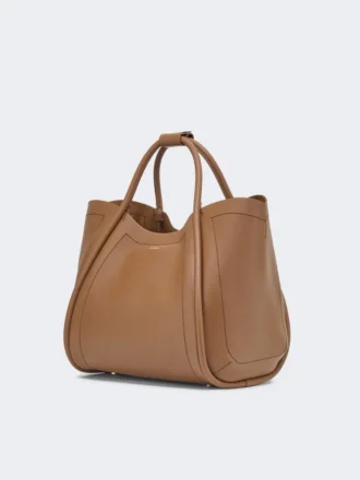 Sac Marine en cuir de taille moyenne, marron bronze