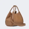 Sac Marine en cuir de taille moyenne, marron bronze