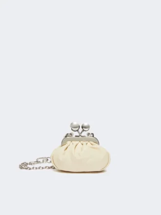 Sac Nano Pasticcino en cuir de mouton nappa, ivoire