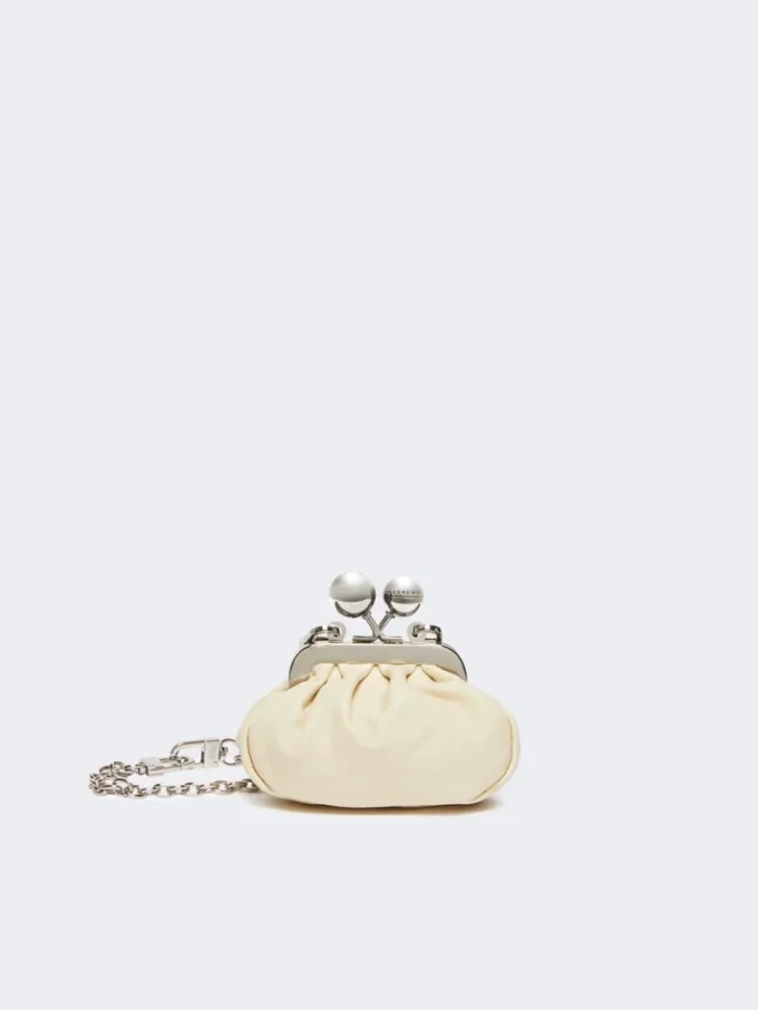 Sac Nano Pasticcino en cuir de mouton nappa, ivoire