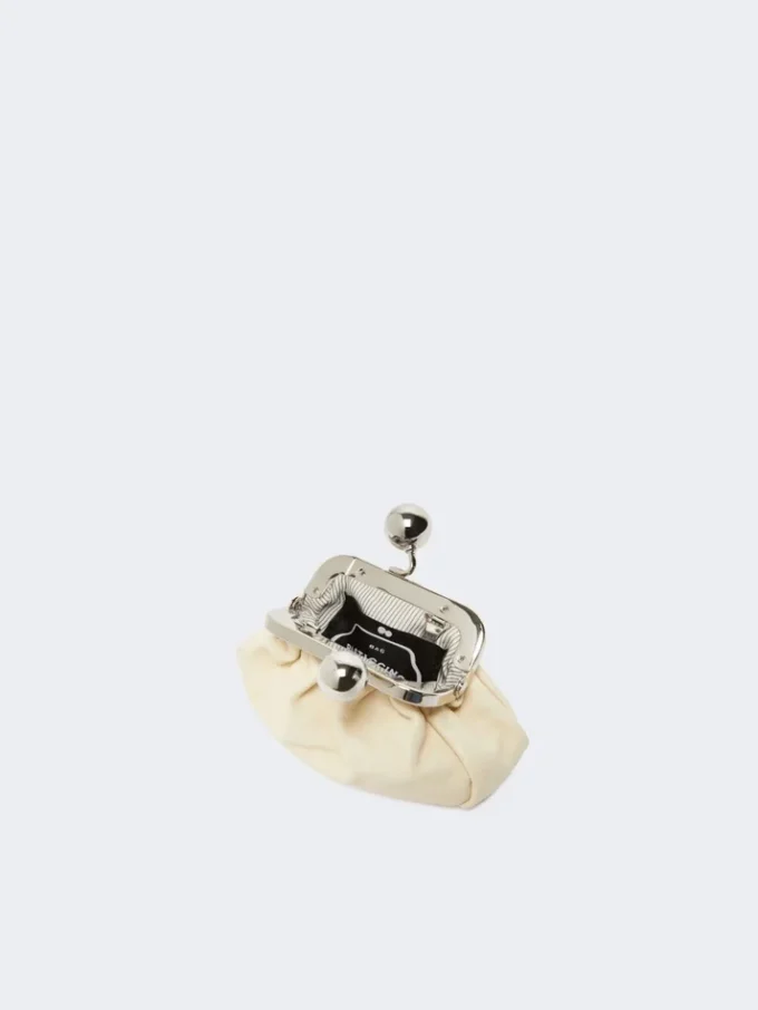 Sac Nano Pasticcino en cuir de mouton nappa, ivoire