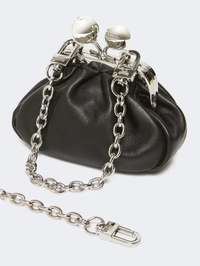 Sac Nano Pasticcino en cuir de mouton nappa, noir Sac Nano Pasticcino en cuir de mouton nappa, noir
