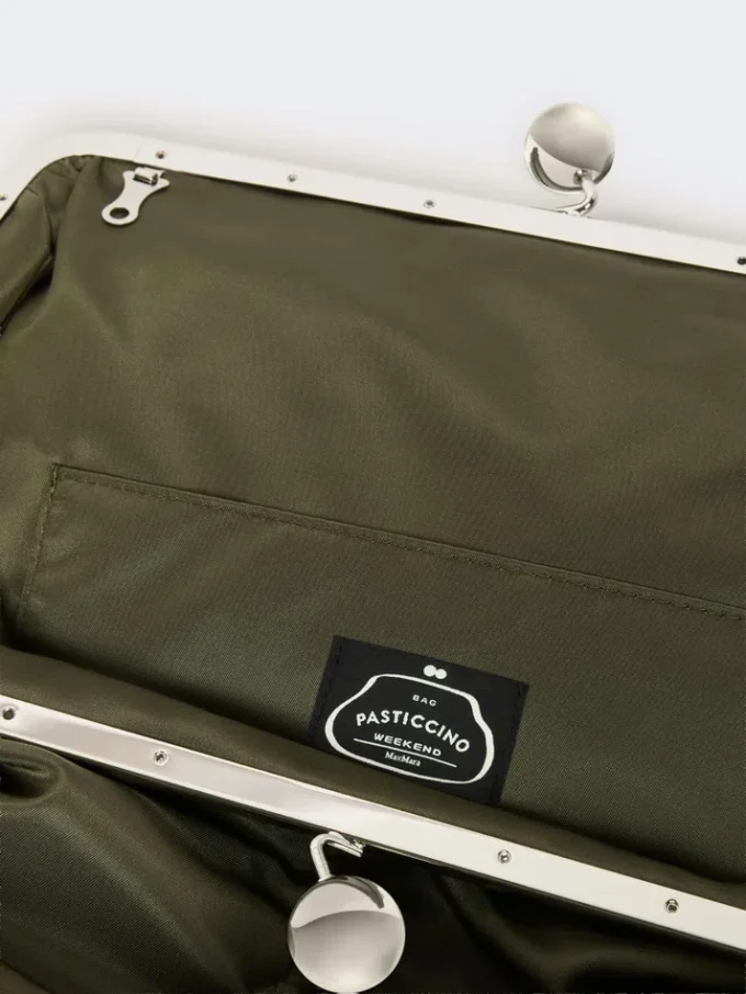 Sac Pasticcino extra-large en gabardine technique, vert sauge Sac Pasticcino extra-large en gabardine technique, vert sauge