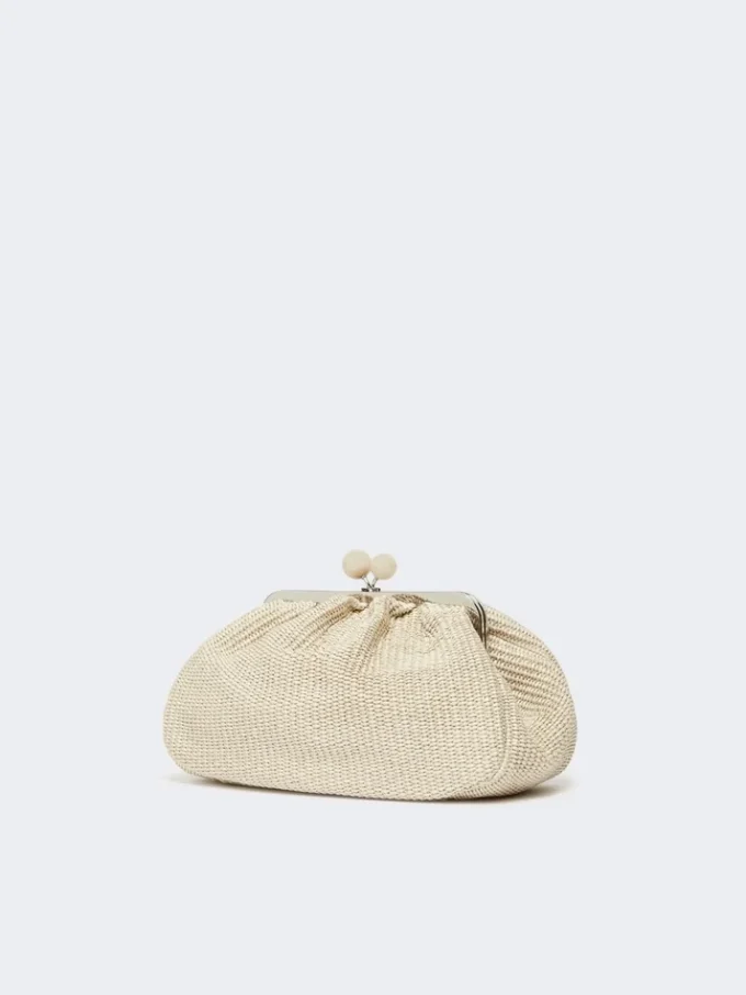 Sac Pasticcino moyen effet raphia, couleur tourterelle Sac Pasticcino moyen effet raphia, couleur tourterelle