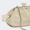 Sac Pasticcino moyen effet raphia, couleur tourterelle Sac Pasticcino moyen effet raphia, couleur tourterelle