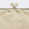 Sac Pasticcino moyen effet raphia, couleur tourterelle Sac Pasticcino moyen effet raphia, couleur tourterelle