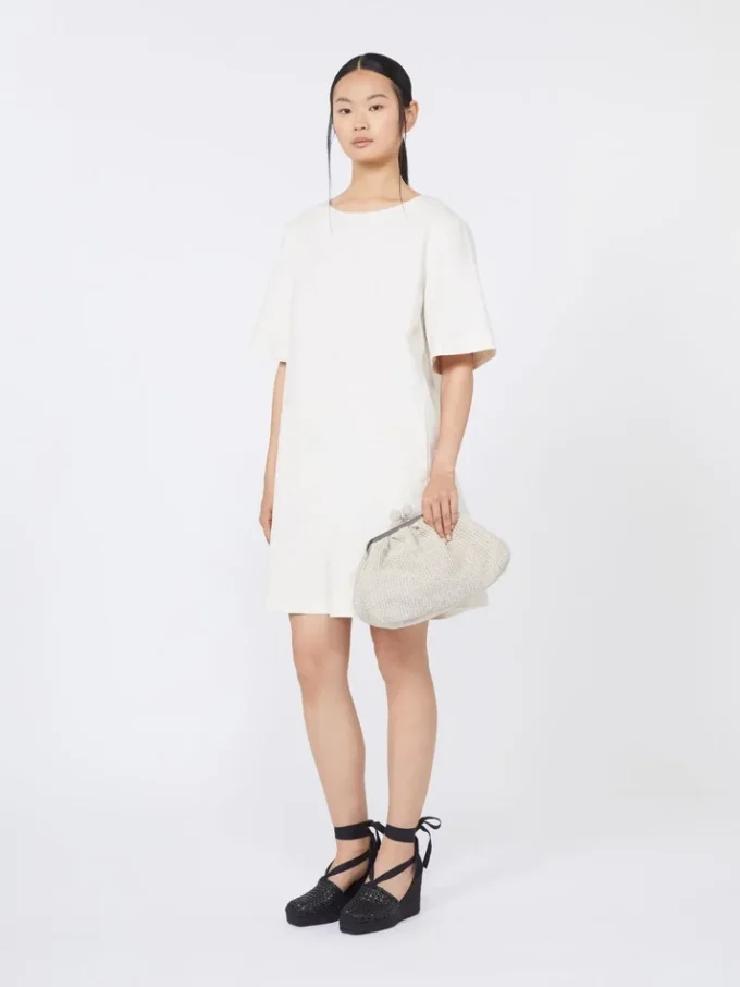 Sac Pasticcino moyen effet raphia, couleur tourterelle Sac Pasticcino moyen effet raphia, couleur tourterelle