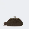 Sac Pasticcino moyen effet raphia, marron foncé Sac Pasticcino moyen effet raphia, marron foncé